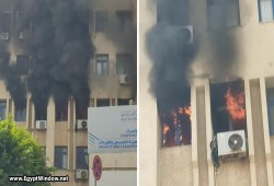 بالفيديو.. حريق هائل في كلية التمريض جامعة الإسكندرية