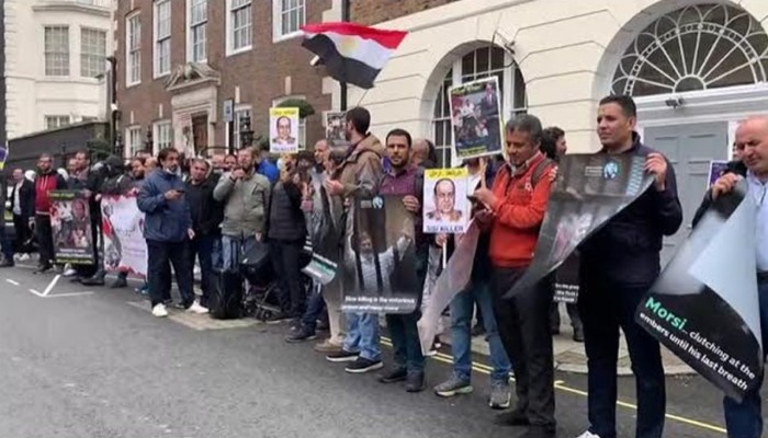 شاهد... مظاهرت دولية بلندن لإطلاق المعتقلين السياسيين بمصر