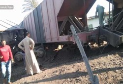 انفصال عربتين من قطار بضائع بالمنيا