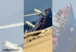 فشل مصري جديد...غرق سفينة شحن بعد 10 أيام من شحوطها في مدينة القصير