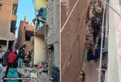 بالفيديو.. مصرع وإصابة 13 مواطنًا في انهيار مبنى سكني في الجيزة