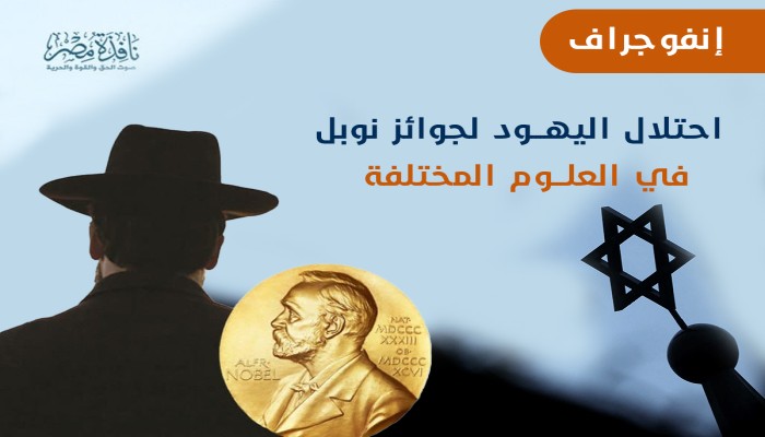 إانفوجراف|| احتلال اليهود لجوائز نوبل في العلوم المختلفة