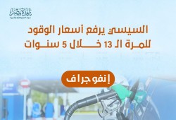 إنفوجراف|| السيسي يرفع أسعار الوقود للمرة 13 خلال 5 سنوات
