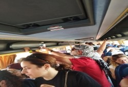شاهد.. موقعة الجمل الثانية بين خيالة الهرم وأتوبيسات ساويرس أمام السياح بافتتاح مدخل طريق الفيوم