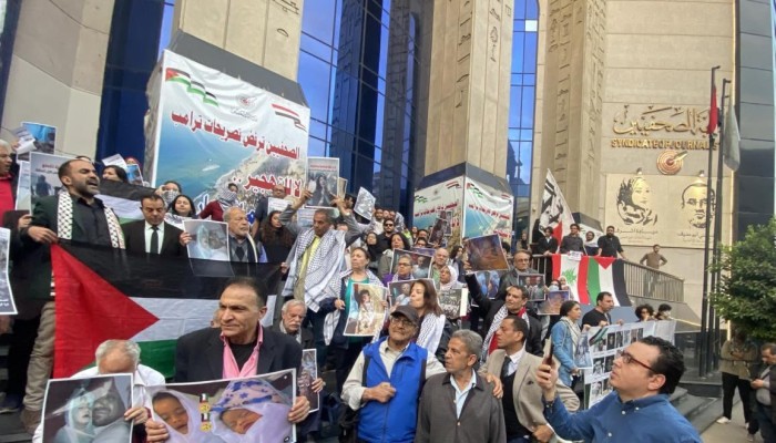 شاهد|| صحفيو مصر يرفضون نزع سلاح المقاومة الفلسطينية