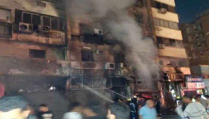 مصرع وإصابة 4 وإخلاء عقار بعد حريق بمصر الجديدة