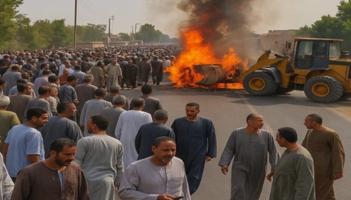 بالفيديو || أهالي كوم امبو يقطعون طريق (القاهرة - أسوان) احتجاجًا على عجز الشرطة أمام تجار المخدرت