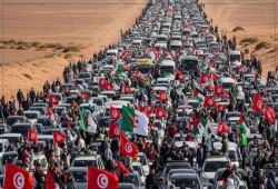 بسبب السيسي... عودة "قافلة الصمود" المغاربية إلى تونس بعد فشل دخول غزة