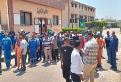 مظاهرات لعمال "مياه الشرب"بالإسكندرية للمطالبة بعلاواتهم المؤجلة منذ 2016