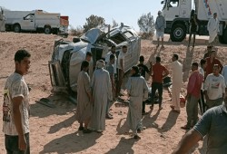 مصرع مدير أمن الوادي الجديد في انقلاب مأساوي على طريق المنيا