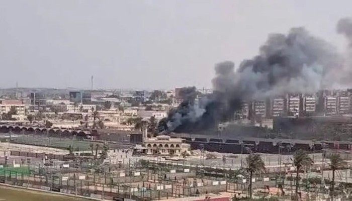 شاهد...حريق يلتهم المبنى الاجتماعي للنادي الأهلي بمدينة نصر