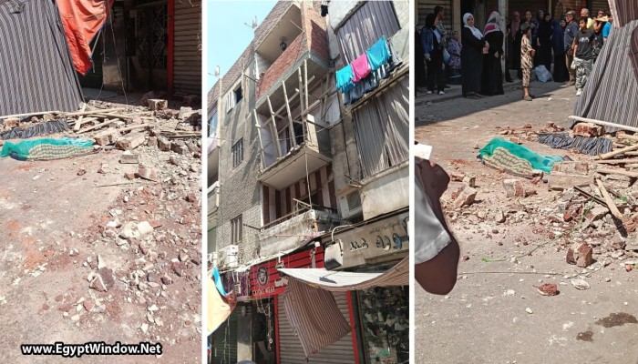 شاهد|| مصرع سيدة في حدائق القبة بسقوط شرفة منزل يكشف فساد  المحليات
