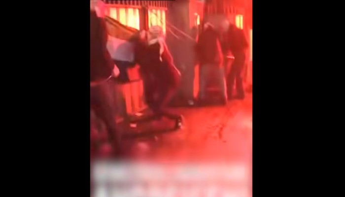 شاهد|| نشطاء يهاجمون سفارة مصر في سويسرا احتجاجًا على حصار غزة