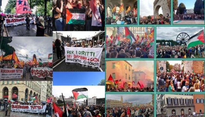 إيطاليا تنتفض: إضراب عام يعطل الموانئ والمطارات والمدارس تضامنًا مع فلسطين ورفضًا للعدوان على غزة (فيديو)