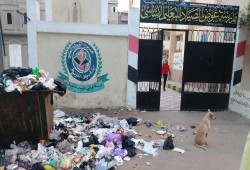 بالصور.. القمامة تحاصر مدرسة عوض الصياد بدمياط ورعب بين الأهالي على أطفالهم