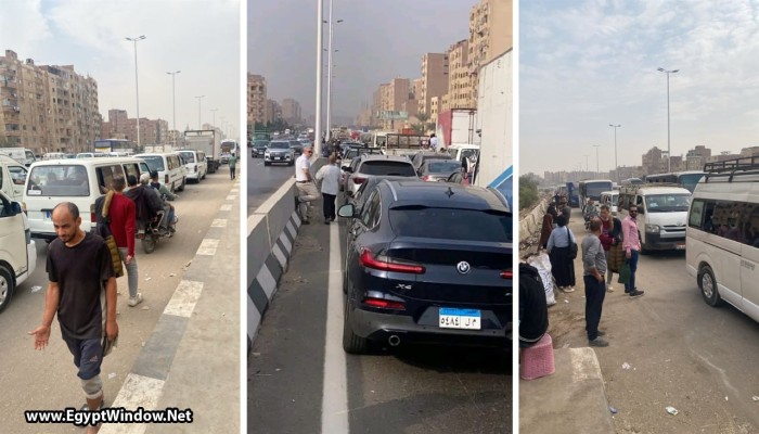 شاهد|| اختفاء رجال المرور يسبب شللا مروريا كبيرا بالقاهرة والجيزة بعد حفلة المتحف الكبير