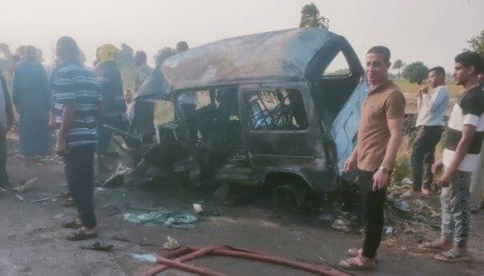 مصرع وإصابة 6 تلاميذ في حادث تصادم مروع بالقليوبية