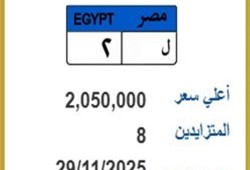لوحة سيارة "ل 2" بـ 2 مليون و50 ألف جنيه.. سفه حكومي واستفزاز لمشاعر الفقراء في زمن "الجوع"