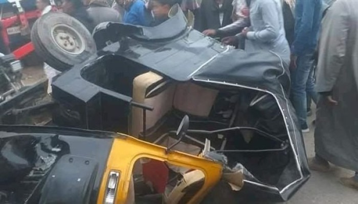 تصادم مروع بطريق مسطرد – أبو زعبل يصيب 5 أشخاص