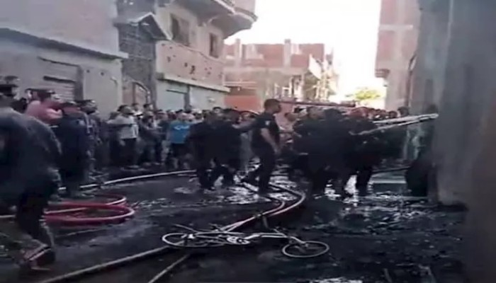 حريق هائل داخل مصعد بطنطا يصيب 6 أشخاص ويثير ذعر السكان