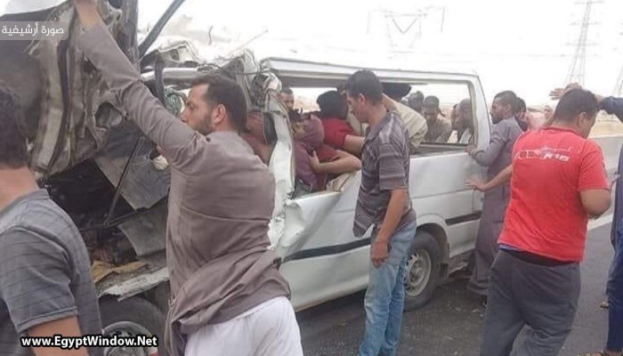 حادث تصادم مروع يصيب 10 أشخاص بطريق الكريمات