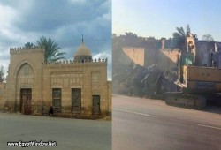 شاهد || إزالة ضريح أمير الشعراء أحمد شوقي