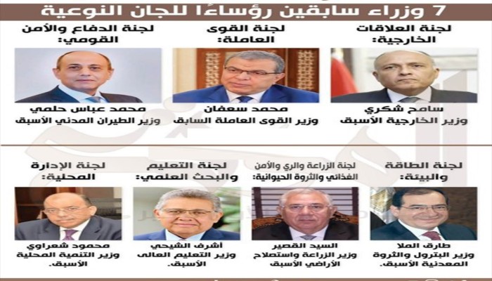 وزراء السيسي الفاشلون يرأسون اللجان النوعية بالبرلمان الجديد ..فماذا ينتظر المصريون؟