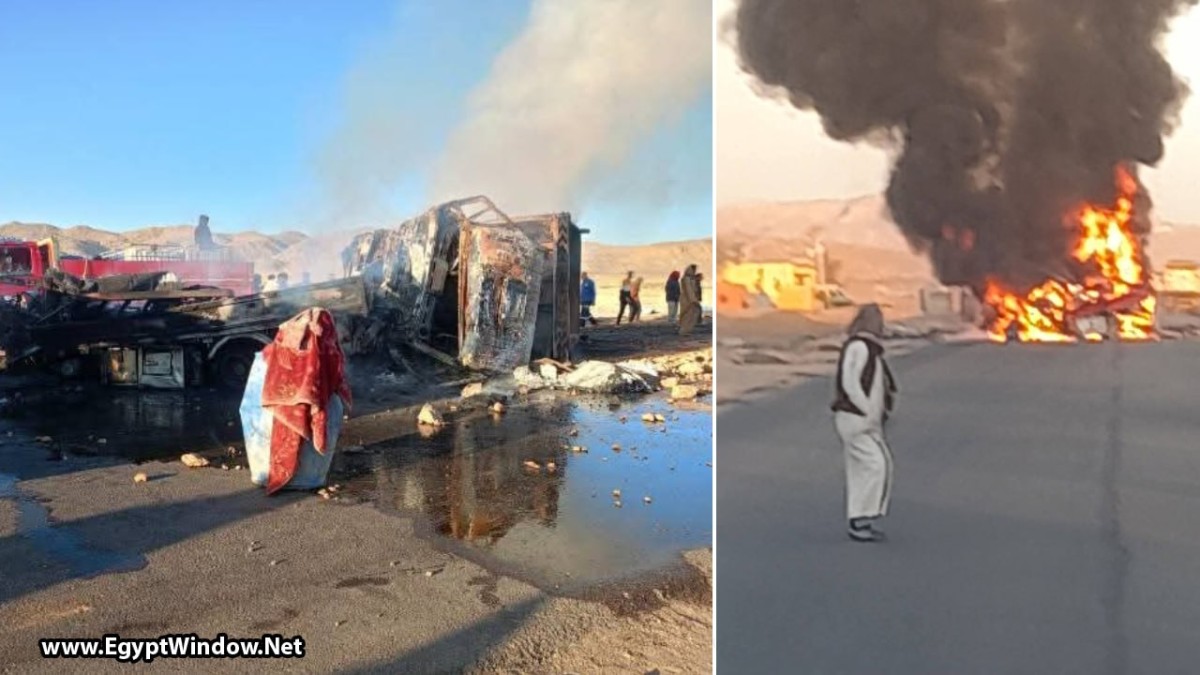 بالفيديو || مصرع وإصابة 8 أشخاص في تصادم مروع لسيارتي نقل بطريق إدفو – مرسى علم