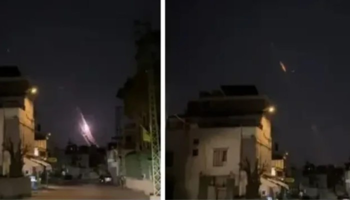 شاهد|| رشقات صاروخية من حزب الله نحو الاحتلال وانفجارات تهز تل أبيب