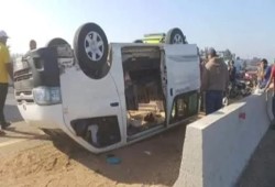 12 مصابًا بحادث مروع على صحراوي المنيا