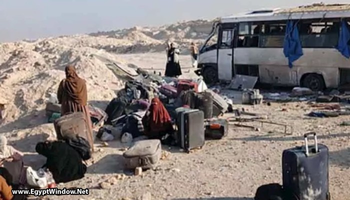 بالصور: إصابة 18 طالبة في حادث أتوبيس بطريق الصعيد الحر بالمنيا