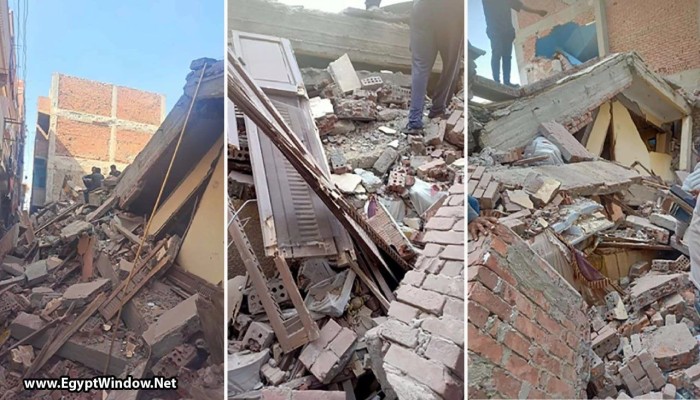إصابة مواطنين في انهيار عقار من 5 طوابق في القليوبية