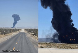 بالفيديو.. مصرع 8 عسكريين في تحطم قاذفة أمريكية استراتيجية بعد إقلاعها من قاعدة إدواردز