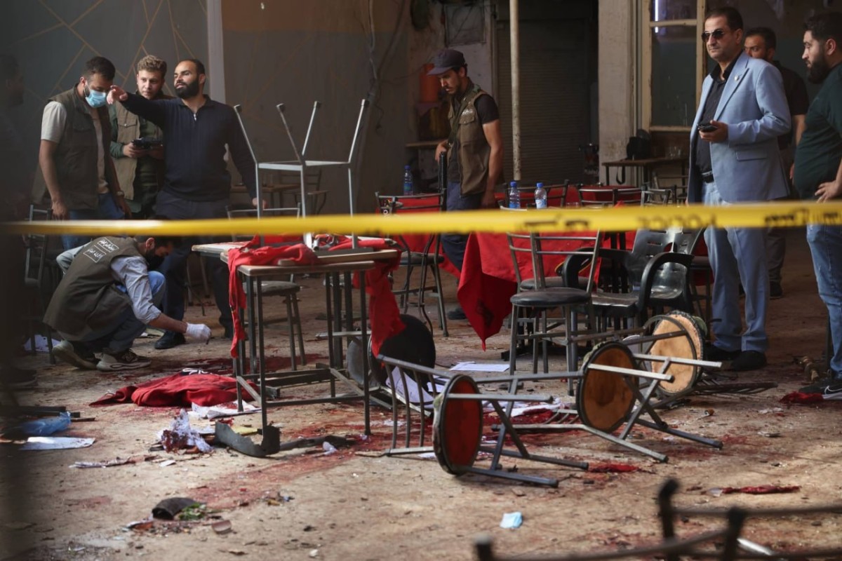 بالفيديو.. 6 قتلى و22 جريحًا إثر انفجار داخل مقهى بدمشق