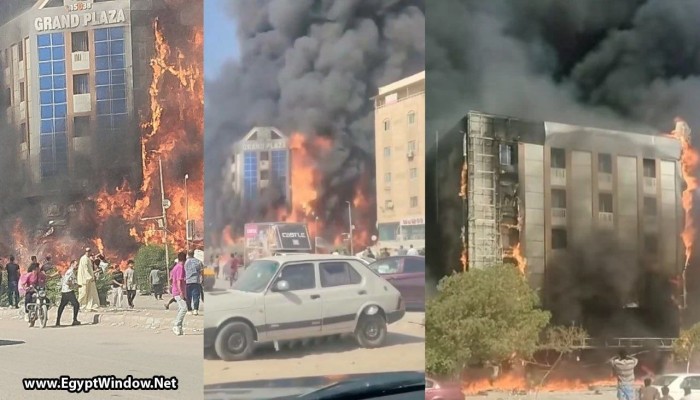 بالفيديو.. مصرع وإصابة 12 شخص في حريق هائل بـ«مول الأهرام ستور»