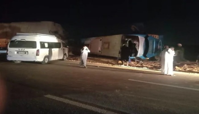 مصرع وإصابة 67 شخصاً في حادث مروع على محور الضبعة (فيديو)