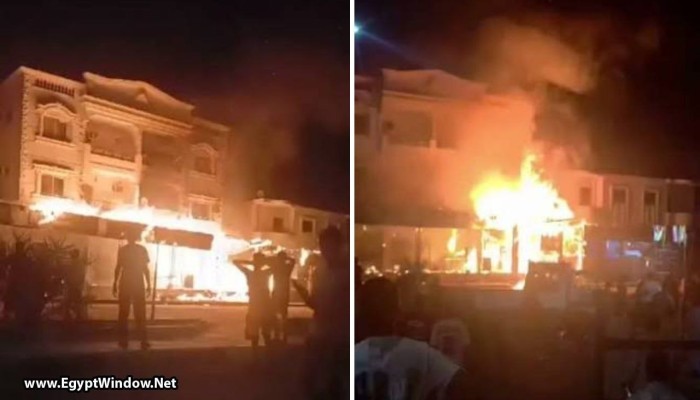 بالفيديو.. لحظة انفجار اسطوانات بوتاجاز داخل مطعم بمرسى علم