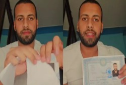 فيديو || شاب يمزق شهادة تخرجه بسبب راتب 3200 جنيه في مدرسة انترناشيونال